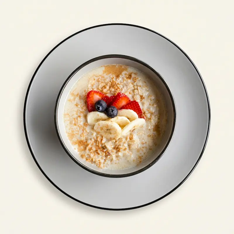 Avena con frutos frescos